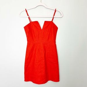 NWT Lovers + Friends Red Linen Mini Dress XXS